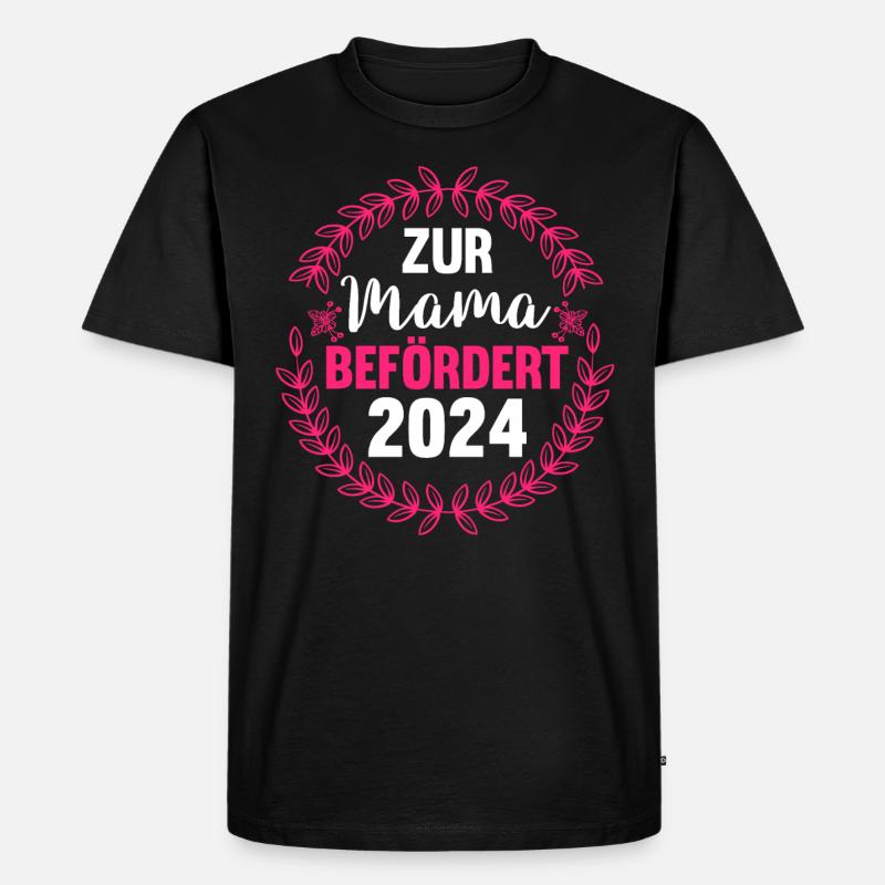 Werdende Mama 2024 - Männer Premium Bio T-Shirt - Schwarz