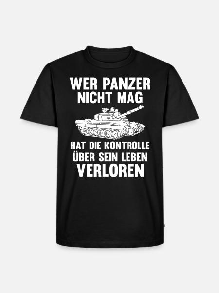 Panzerfahrer Soldat Panzer - Männer Premium Bio T-Shirt - Schwarz