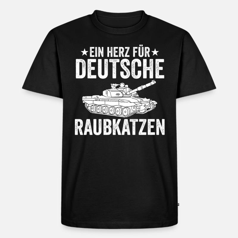 Panzerfahrer Soldat Panzer - Männer Premium Bio T-Shirt - Schwarz