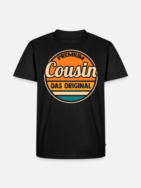 Cousins Cousin - Männer Premium Bio T-Shirt - Schwarz