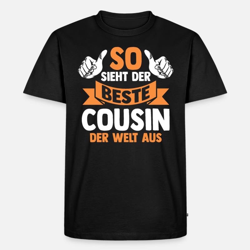Cousins Cousin - Männer Premium Bio T-Shirt - Schwarz