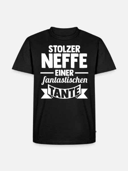 Tante Neffe - Männer Premium Bio T-Shirt - Schwarz
