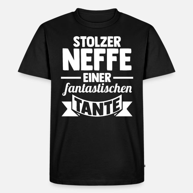 Tante Neffe - Männer Premium Bio T-Shirt - Schwarz