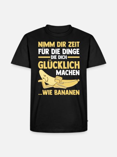 Früchte Banane - Männer Premium Bio T-Shirt - Schwarz