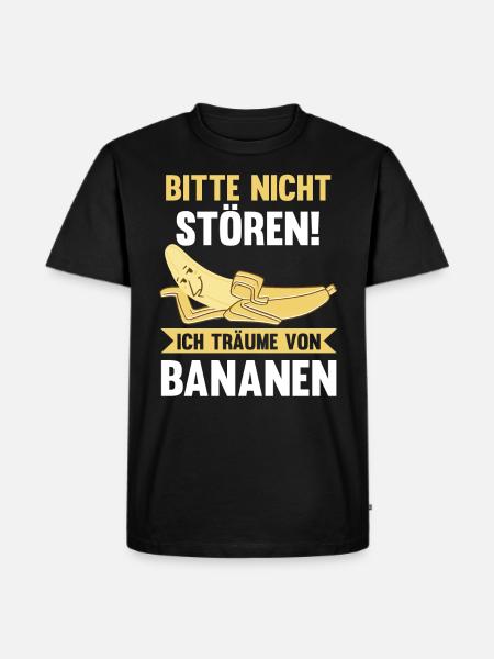 Früchte Banane - Männer Premium Bio T-Shirt - Schwarz