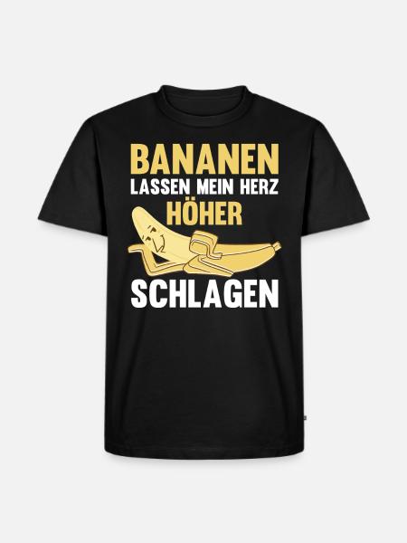 Früchte Banane - Männer Premium Bio T-Shirt - Schwarz