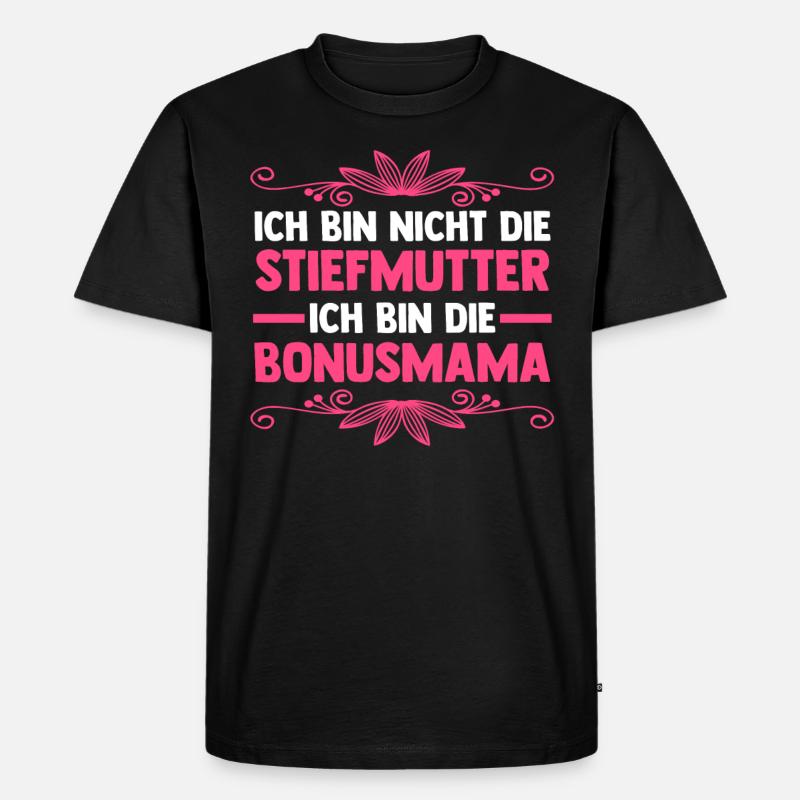 Stiefmutter Stiefmama Bonusmama - Männer Premium Bio T-Shirt - Schwarz