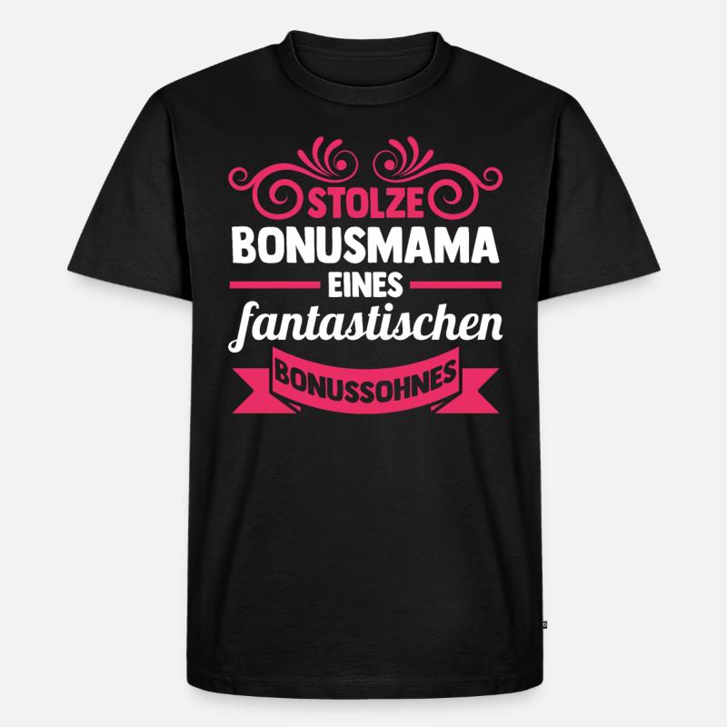 Stiefmutter Stiefmama Bonusmama - Männer Premium Bio T-Shirt - Schwarz