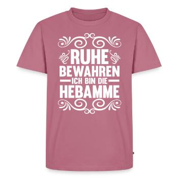Geburtshelferin Hebamme - Männer Premium Bio T-Shirt - Mauve - Vorne - Nico (187cm)