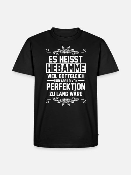 Geburtshelferin Hebamme - Männer Premium Bio T-Shirt - Schwarz