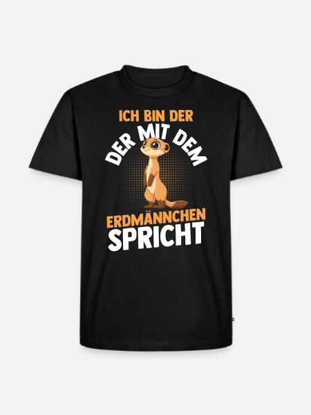 Erdmännchen - Männer Premium Bio T-Shirt - Schwarz