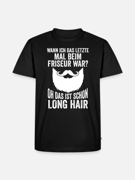 Bärtig Bartträger Schnurrbart Bart - Männer Premium Bio T-Shirt - Schwarz