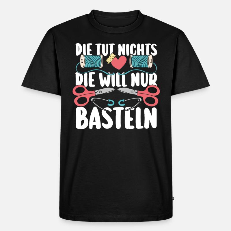 Bastler Bastelunterricht Basteln - Männer Premium Bio T-Shirt - Schwarz