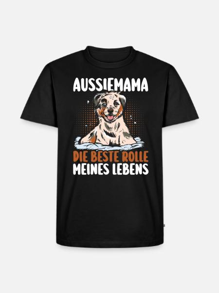 Australian Shepherd Hund Aussie - Männer Premium Bio T-Shirt - Schwarz