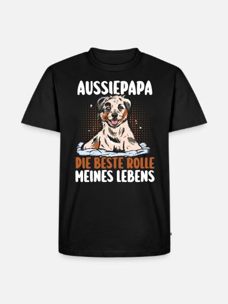 Australian Shepherd Hund Aussie - Männer Premium Bio T-Shirt - Schwarz