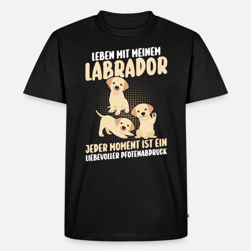 Hund Labrador - Männer Premium Bio T-Shirt - Schwarz