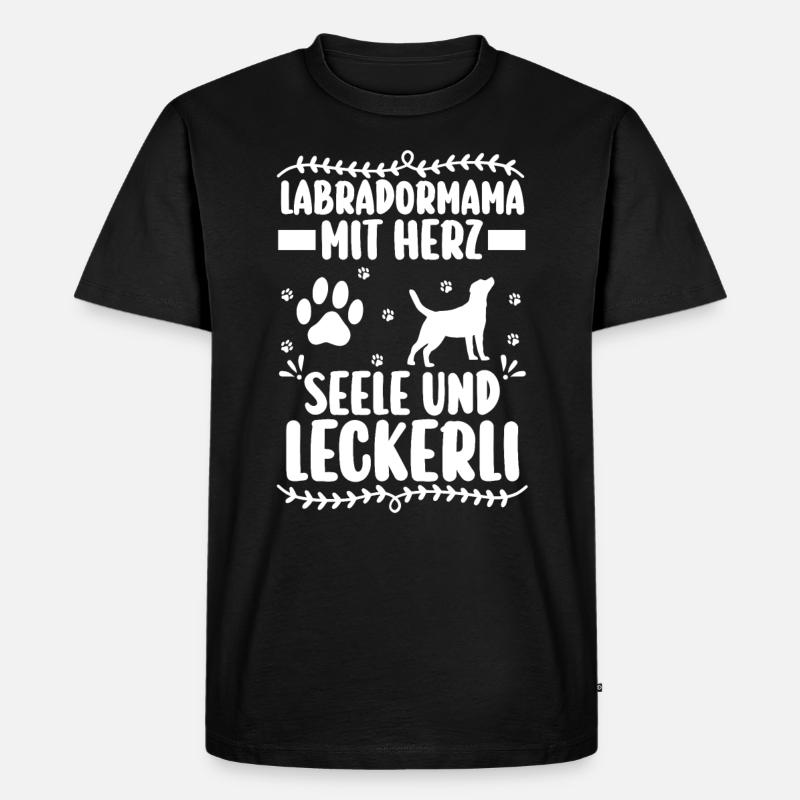 Hund Labrador - Männer Premium Bio T-Shirt - Schwarz