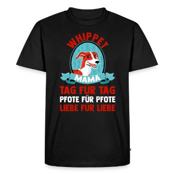 Dog Dog Mom WhippetMom Mom Whippet - Men's Premium Organic T-Shirt - black - Front - Nico (187cm)