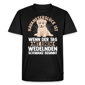 Chien Bichon Havanais - T-shirt Premium bio Homme - noir - Devant - Nico (187cm)