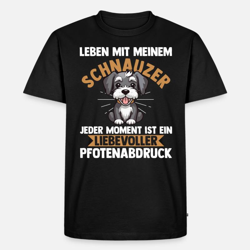Riesenschnauzer Hund Schnauzer - Männer Premium Bio T-Shirt - Schwarz