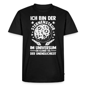 Astrologie, Astrologue, Astronaute, Univers, Espace - T-shirt Premium bio Homme - noir - Devant - Nico (187cm)