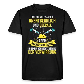 Chimiste Sciences Physique Chimie - T-shirt Premium bio Homme - noir - Devant - Nico (187cm)