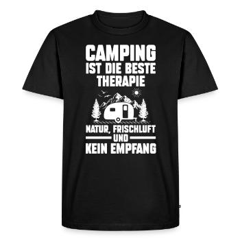 Camper Caravan Motorhome Camping Camping - Men's Premium Organic T-Shirt - black - Front - Nico (187cm)