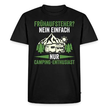 Camping-car Camping-car Camping Camping - T-shirt Premium bio Homme - noir - Devant - Nico (187cm)