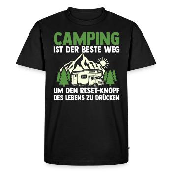 Camping-car Camping-car Camping Camping - T-shirt Premium bio Homme - noir - Devant - Nico (187cm)
