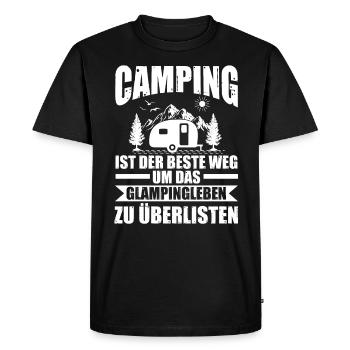 Camping-car Camping-car Camping Camping - T-shirt Premium bio Homme - noir - Devant - Nico (187cm)