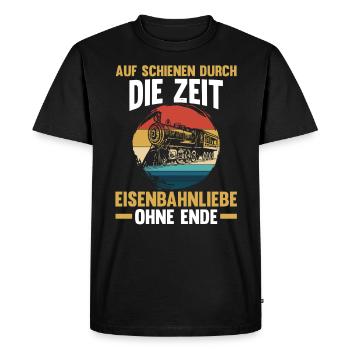 Model Railroad Model Train Train Railroad Railroad Railroad Railroad Model Train Model Train Model T - Men's Premium Organic T-Shirt - black - Front - Nico (187cm)