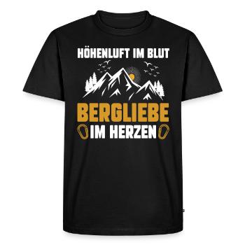 Mountaineer, Hiking, Hiker, Climbing, Mountaineering - Men's Premium Organic T-Shirt - black - Front - Nico (187cm)