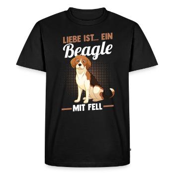 Chien Beagle - T-shirt Premium bio Homme - noir - Devant - Nico (187cm)