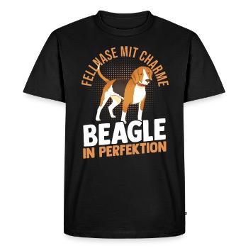 Chien Beagle - T-shirt Premium bio Homme - noir - Devant - Nico (187cm)
