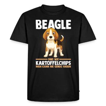 Chien Beagle - T-shirt Premium bio Homme - noir - Devant - Nico (187cm)