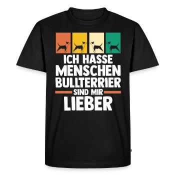 Chien Bull Terrier - T-shirt Premium bio Homme - noir - Devant - Nico (187cm)