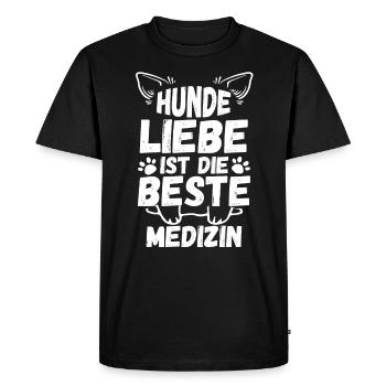 Chien Propriétaire De Chien Propriétaire De Chien Motif Chiens - T-shirt Premium bio Homme - noir - Devant - Nico (187cm)