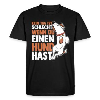 Chien Propriétaire De Chien Propriétaire De Chien Motif Chiens - T-shirt Premium bio Homme - noir - Devant - Nico (187cm)