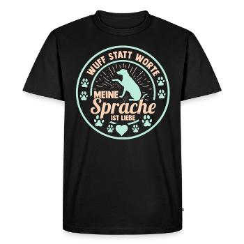 Chien Propriétaire De Chien Propriétaire De Chien Motif Chiens - T-shirt Premium bio Homme - noir - Devant - Nico (187cm)