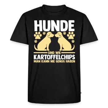 Chien Propriétaire De Chien Propriétaire De Chien Motif Chiens - T-shirt Premium bio Homme - noir - Devant - Nico (187cm)