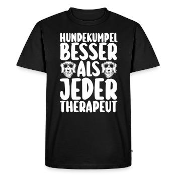 Chien Propriétaire De Chien Propriétaire De Chien Motif Chiens - T-shirt Premium bio Homme - noir - Devant - Nico (187cm)