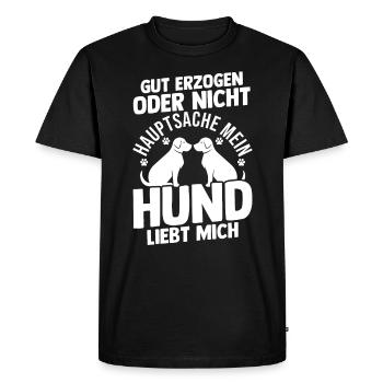 Chien Propriétaire De Chien Propriétaire De Chien Motif Chiens - T-shirt Premium bio Homme - noir - Devant - Nico (187cm)