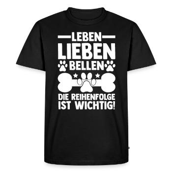 Chien Propriétaire De Chien Propriétaire De Chien Motif Chiens - T-shirt Premium bio Homme - noir - Devant - Nico (187cm)