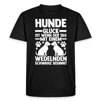 Chien Propriétaire De Chien Propriétaire De Chien Motif Chiens - T-shirt Premium bio Homme - noir - Devant - Nico (187cm)