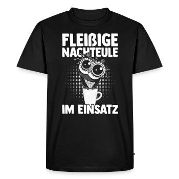 Night Shift chien Beagle - T-shirt Premium bio Homme - noir - Devant - Nico (187cm)
