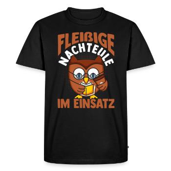Night Shift chien Beagle - T-shirt Premium bio Homme - noir - Devant - Nico (187cm)
