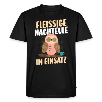 Night Shift chien Beagle - T-shirt Premium bio Homme - noir - Devant - Nico (187cm)