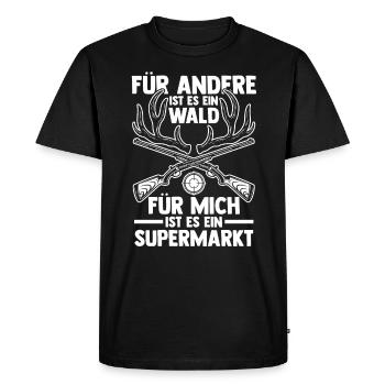 Hunting Hunting Deer Hunting Wild Boar Hunting Hunter - Men's Premium Organic T-Shirt - black - Front - Nico (187cm)