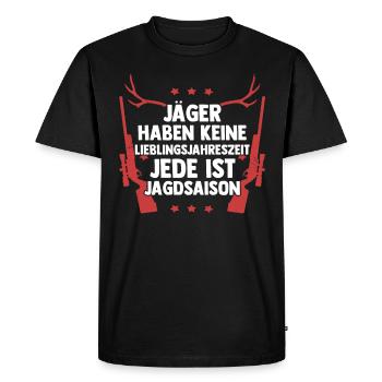 Chasse, Chasse, Cerf, Chasse, Sanglier, Chasseur, Chasseur - T-shirt Premium bio Homme - noir - Devant - Nico (187cm)