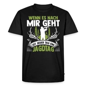 Hunting Hunting Deer Hunting Wild Boar Hunting Hunter - Men's Premium Organic T-Shirt - black - Front - Nico (187cm)